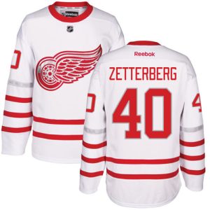 NHL Detroit Red Wings Trikot #40 Henrik Zetterberg Authentic Weiß Reebok 2017 Centennial Classic